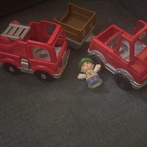 Red Toy Truck Set